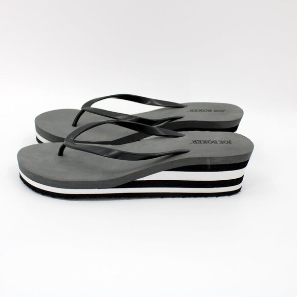 Joe Boxer Women's Gray Flip Flops - Picture 6 of 9